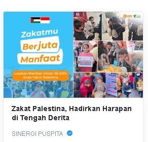 Campaign bantu Palestina, Sebarkan kepedulian bersama Sinergi Puspita.