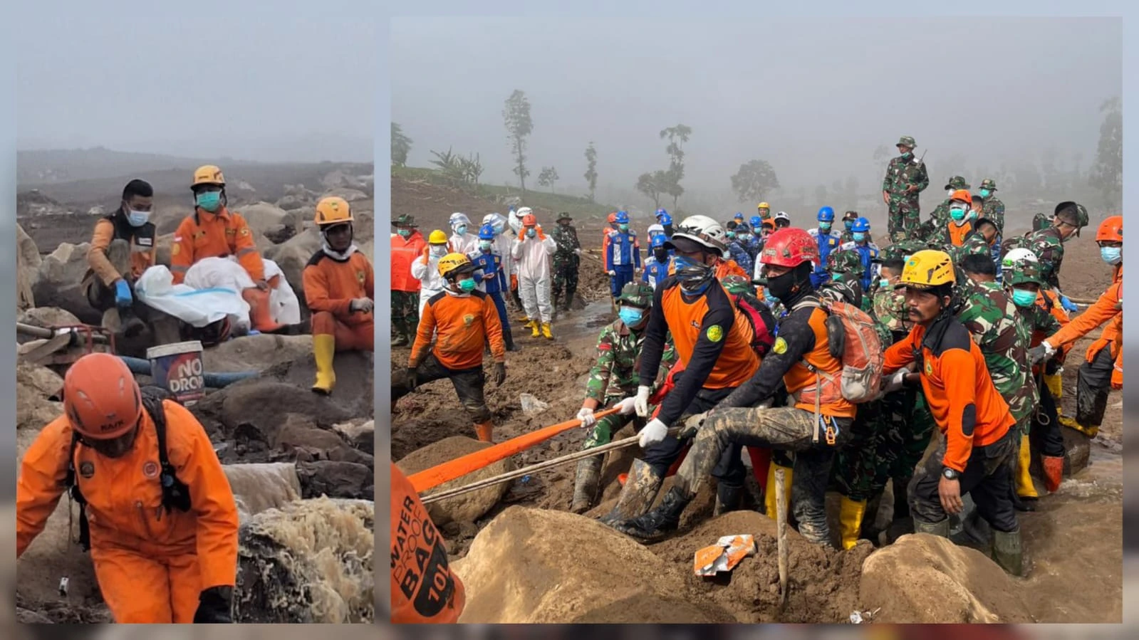 Aksi kemanusiaan Sinergi Puspita mendukung tim SAR dalam pencarian korban longsor Cisarua Bandung Barat